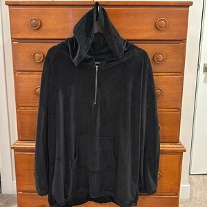Free Press velvety quarter-zip hoodie size XL